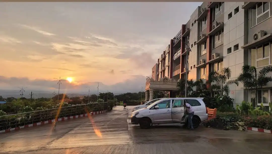 Vehicle parking area at Ganesh Sadan Srisailam